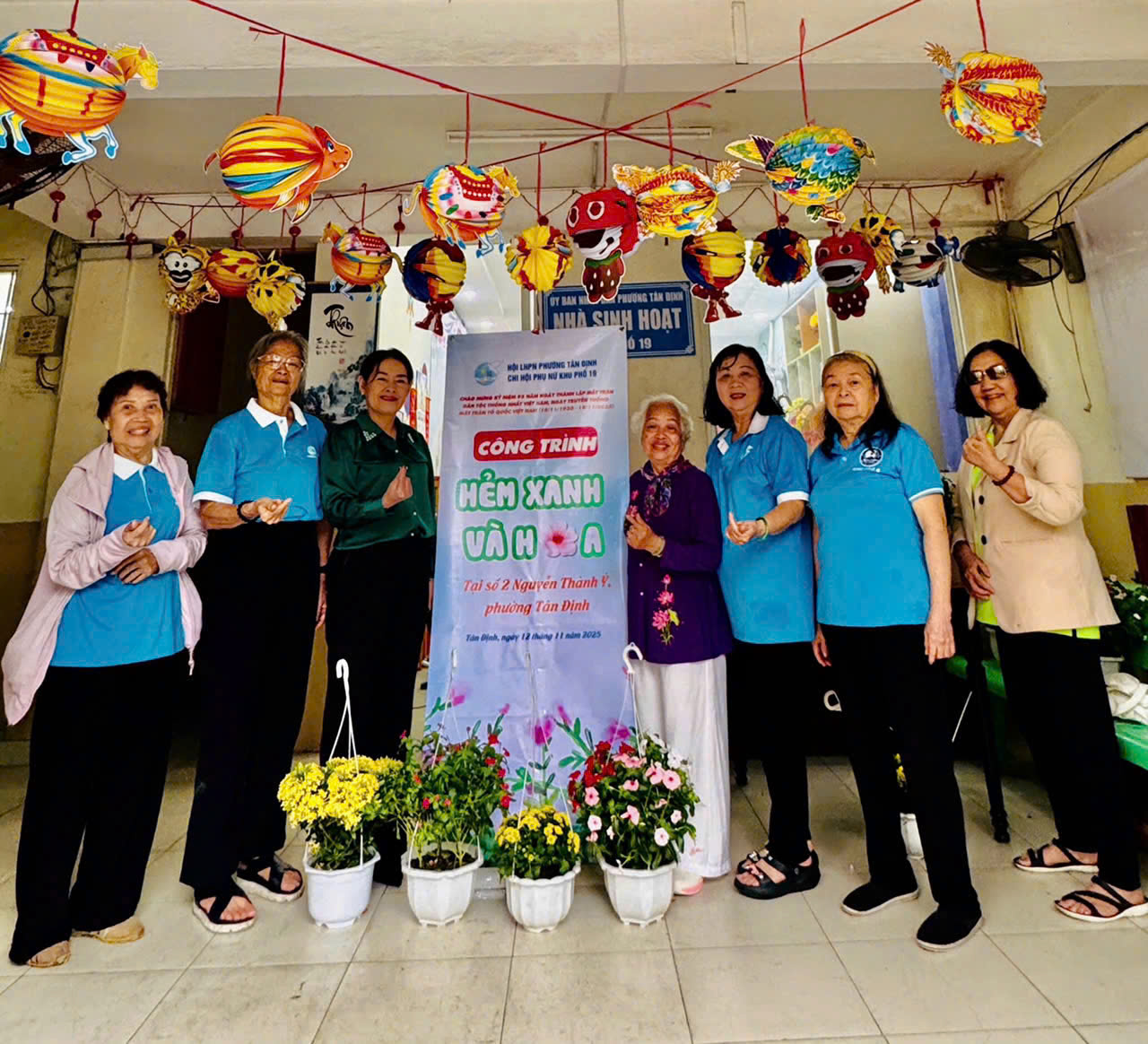 THÊM MỘT CÔNG TRÌNH "HẺM XANH VÀ HOA" TẠI KHU PHỐ 19